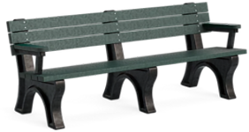 Style D - With Arms (shown with black base and green top) 