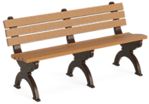 Style M - No Arms (shown with brown base and cedar top) 