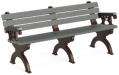 Style M - With Arms (shown with brown base and charcoal top) 